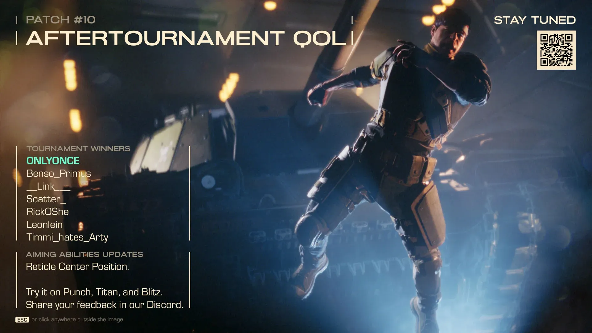 Post Tournament QoL Improvements